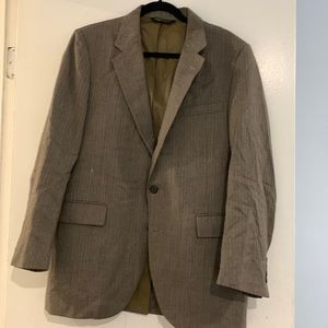 SET: Barrington Brown/olive colored mens blazer and pants set sized L.